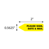 Nevs Labeling Flag - Imprinted - Sign Date Mail - Yellow - 9/16" x 2" NEV81041